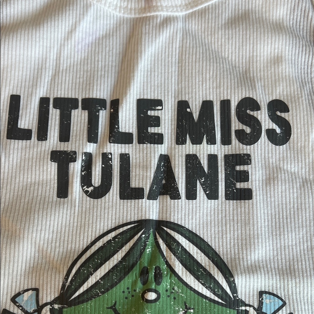 Little Miss Tulane White Tank Top - Picture 4 of 4